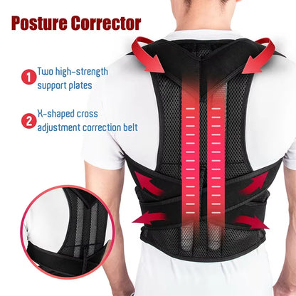 Adjustable Posture Corrector Back Support Shoulder Back Brace Posture Correction Spine Posture Corrector Postural Fixer Tape