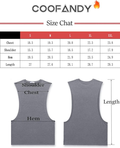 Men Workout Tank Top Gym Bodybuilding Sleeveless Muscle T Shirts Cut off Shirts